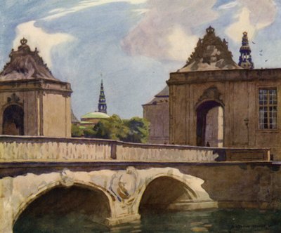 Danimarca: Copenaghen, Il Ponte di Marmo da Alfred Heaton Cooper