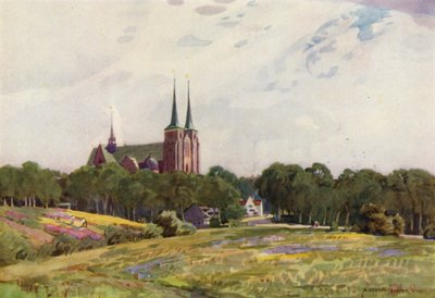 Danimarca: Cattedrale di Roskilde da Alfred Heaton Cooper
