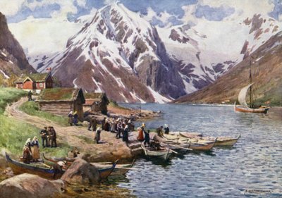 Esefjord, una festa di matrimonio da Alfred Heaton Cooper