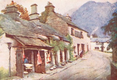 Distretto dei laghi: Coniston Village, il vecchio negozio del macellaio da Alfred Heaton Cooper