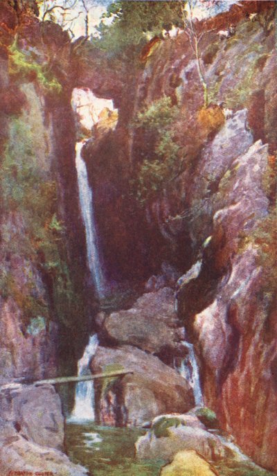 Distretto dei Laghi: Dungeon Ghyll Force, Langdale da Alfred Heaton Cooper