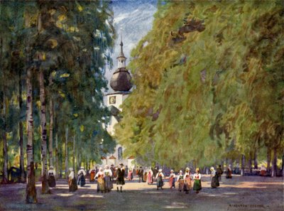 Chiesa di Leksand da Alfred Heaton Cooper