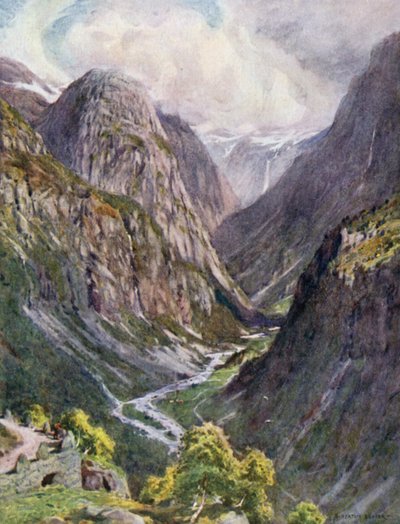 Naerdal, da Stalheim, Sognefjord da Alfred Heaton Cooper