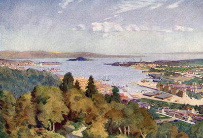 Sundsvall, un grande porto di legname del Baltico da Alfred Heaton Cooper
