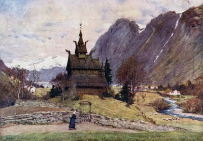 Vik Stav-Kirke, Sognefjord da Alfred Heaton Cooper