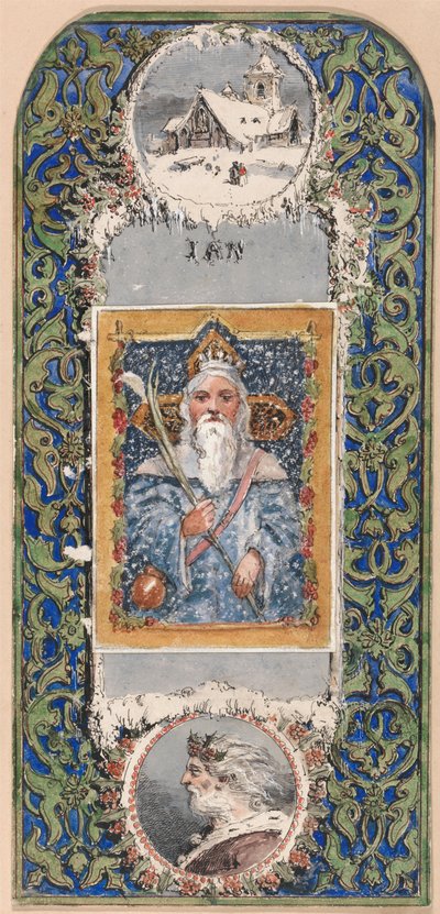 Design del calendario - Gennaio da Alfred Henry Forrester