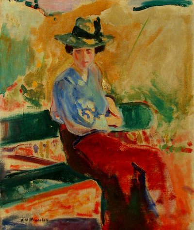 Figura su una panchina da Alfred Henry Maurer
