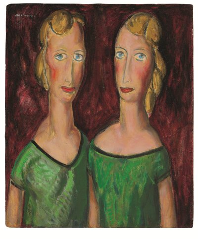 Due sorelle in verde, c. 1920 da Alfred Henry Maurer