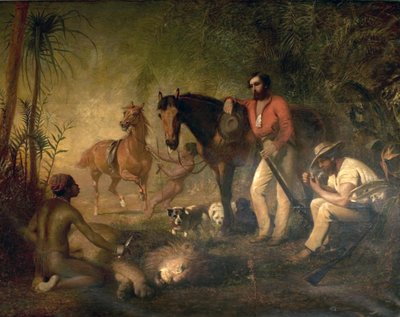 Dopo la Caccia al Leone da Alfred Hichens Corbould