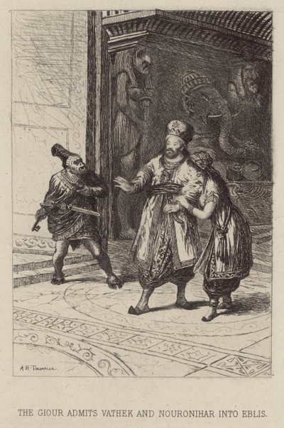 Il Giur ammette Vathek e Nouronihar in Eblis da Alfred Holst Tourrier