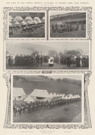 Il Campo della Surrey Imperial Yeomanry a Denbies Park, vicino a Dorking da Alfred Hugh Fisher
