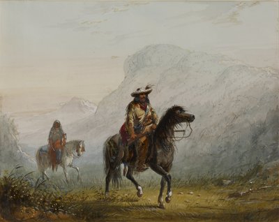 «Bourgeois» W---r e la sua squaw da Alfred Jacob Miller