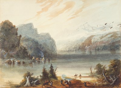 Lago Chain nelle Montagne Rocciose, c.1837 da Alfred Jacob Miller