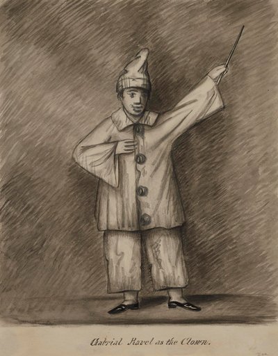 Gabriel Ravel come clown da Alfred Jacob Miller