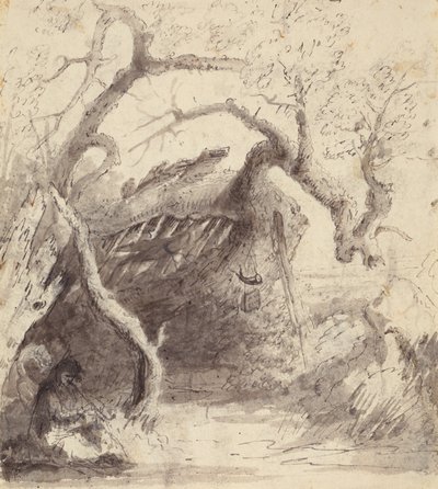 Capanna indiana sul Platte, c.1837 da Alfred Jacob Miller