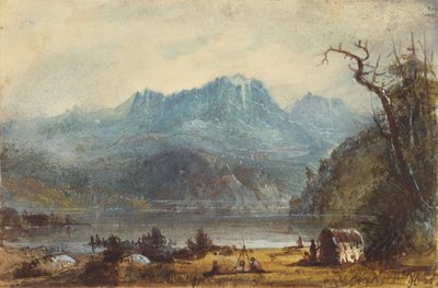 Scena del lago, Montagne Selvagge, c.1837 da Alfred Jacob Miller