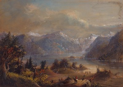 Scena del lago, Montagne Wind River, c.1837 da Alfred Jacob Miller