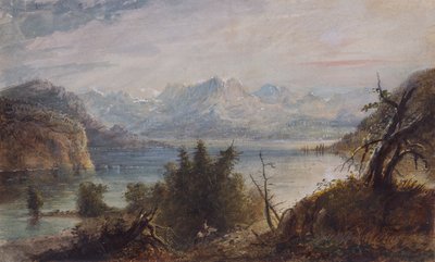 Lago, Catena Montuosa del Wind River da Alfred Jacob Miller