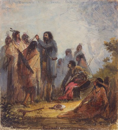 Regali agli indiani serpente, c.1837 da Alfred Jacob Miller