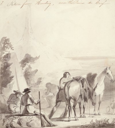 Ritorno dalla caccia, c.1837 da Alfred Jacob Miller