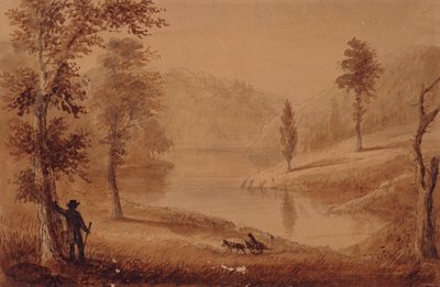 Il lago dei cigni, c.1837 da Alfred Jacob Miller