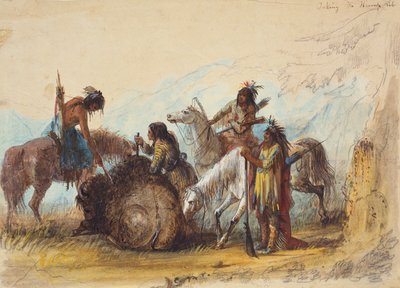 Prendendo la costola del gobbo, c.1858 da Alfred Jacob Miller