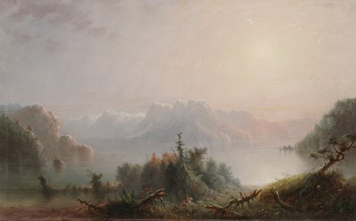 Il lago espande il suo seno solitario al cielo da Alfred Jacob Miller