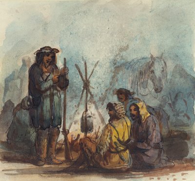 Trapper, c.1837 da Alfred Jacob Miller