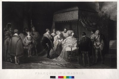Re Francesco I di Francia come prigioniero a Madrid da Alfred Johannot
