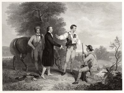La Cattura del Maggiore Andre, dopo Asher B. Durand, c.1846 da Alfred Jones