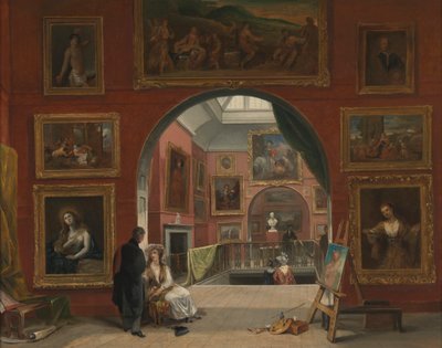 Interno della British Institution (Mostra dei Maestri Antichi, estate 1832) da Alfred Joseph Woolmer