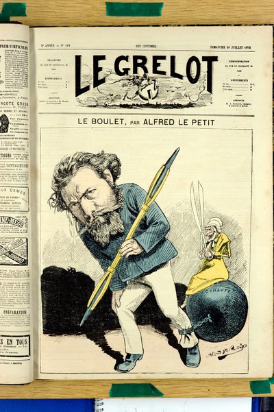 Copertina di Le Grelot, numero 119, Satirico a Colori da Alfred Le Petit