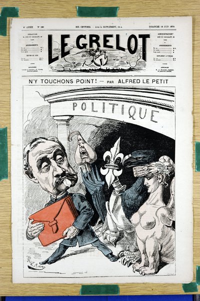 Copertina di "Le Grelot", numero 166, Satirico a Colori da Alfred Le Petit