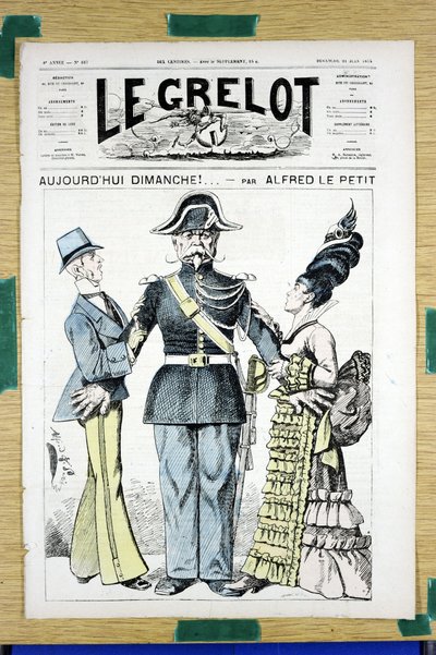 Copertina di "Le Grelot", numero 167, Satirico a Colori da Alfred Le Petit