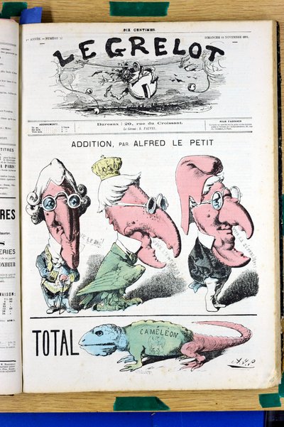 Copertina di Le Grelot, numero 32, Satirico a Colori da Alfred Le Petit