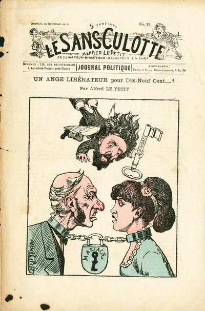 Copertina di Le Sans-Panlotte, numero 28, Satirico a colori da Alfred Le Petit