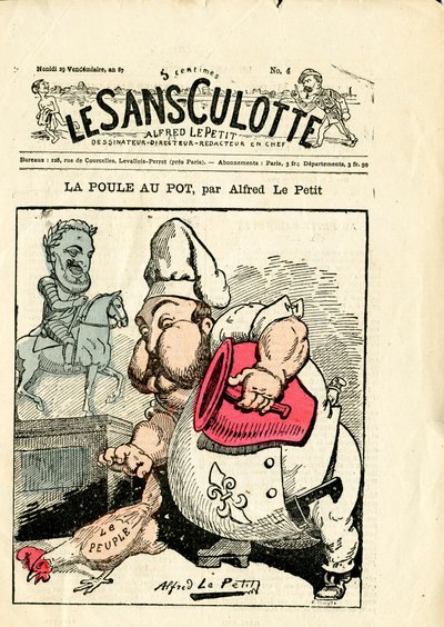 Copertina di "Le Sans-Panlotte", numero 4, Satirico a Colori da Alfred Le Petit