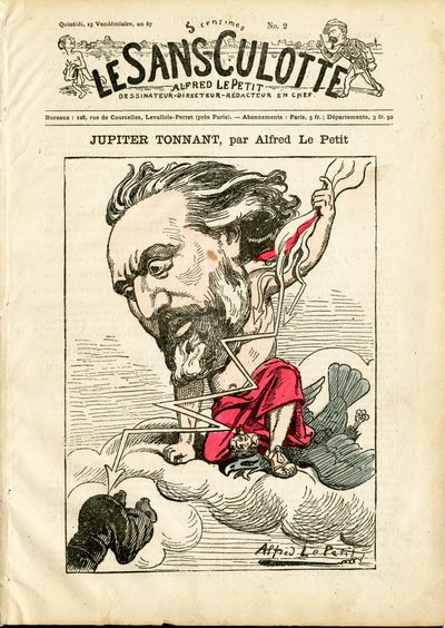 Copertina di "Le Sans-Panties", numero 2, Satirico a colori da Alfred Le Petit