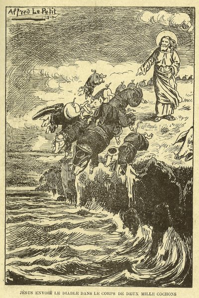 Illustrazione di Alfred Le Pete (1841-1909) in Gros-Jean e il suo curato da Alfred Le Petit