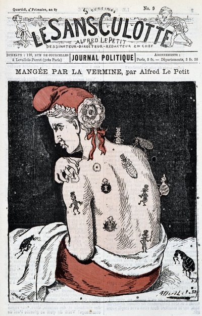 Marianne mangiata dai vermi - di Alfred Le Petitty, in "Le Sans-Panlotte" da Alfred Le Petit