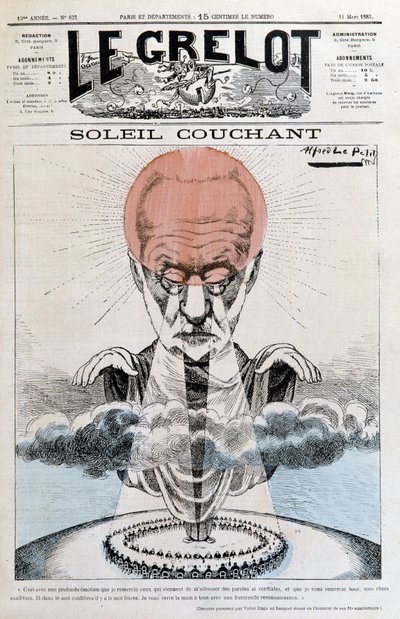 Soleil couchant: Victor Hugo - di Alfred Le Pepetit, in "Le Grelot" dell