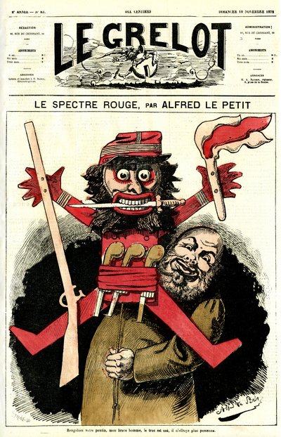 un prete cattolico agitava una piccola figura da Alfred Le Petit