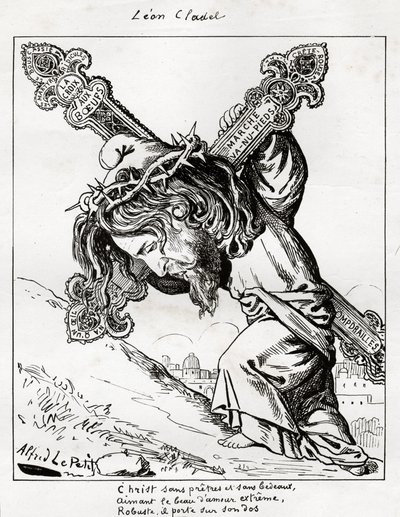 Caricatura di Leon Cladel da Alfred Le Petit