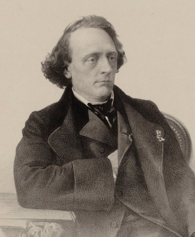 Ritratto del pianista e compositore Henry Litolff da Alfred Lemoine
