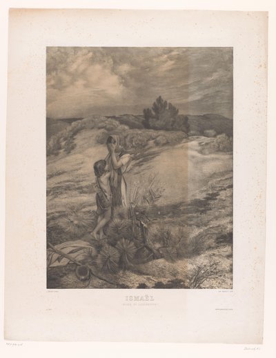 Agar e Ismaele nel deserto da Alfred Louis Bahuet