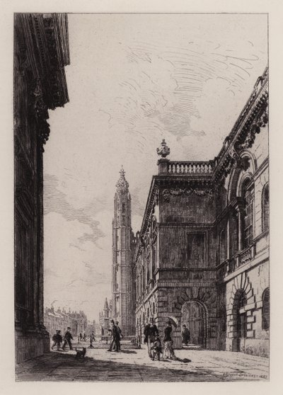 Cambridge: La Casa del Senato e la Biblioteca Universitaria da Alfred Louis Brunet Debaines
