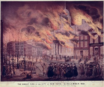 Il grande incendio di New York, 1835 da Alfred M. Hoffy