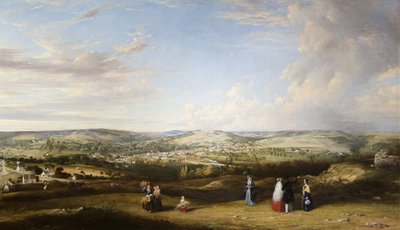 Stroud da vicino a Rodborough Fort, Gloucestershire da Alfred Newland Smith