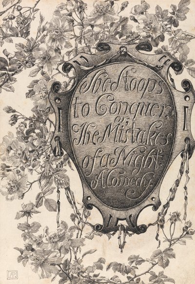 Pagina del titolo da She Stoops to Conquer da Alfred Parsons