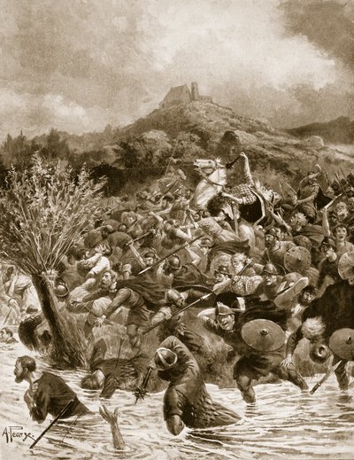 Re Penda ucciso a Winwaedfield, 655, illustrazione da 